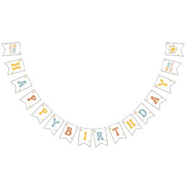 Bandeirinha One Happy Boy Banner