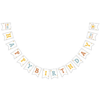 Bandeirinha One Happy Boy Banner