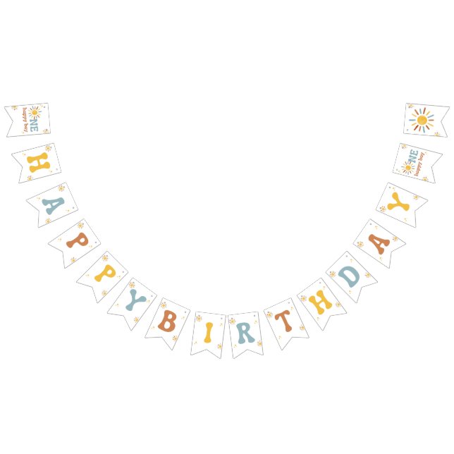 Bandeirinha One Happy Boy Banner (Todos)