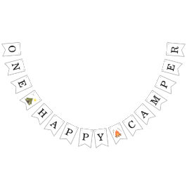 Bandeirinha One Happy Camper Boys Birthday 