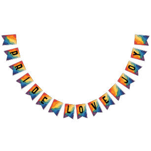 Bandeirinha Orgulho, alegria e festa de amor