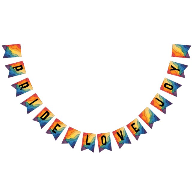 Bandeirinha Orgulho, alegria e festa de amor (Todos)