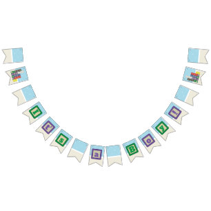 Bandeirinha Os blocos do químico futuro que Bunting a bandeir