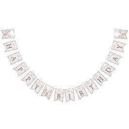 Bandeirinha Our Little Wildflower 1st Birthday Banner