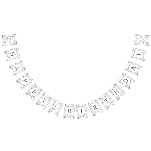 Bandeirinha Our Little Wildflower Birthday Banner (Todos)