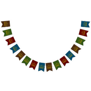 Bandeirinha Ouro Coroa - luxo Real 1