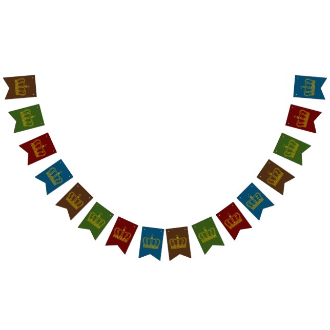 Bandeirinha Ouro Coroa - luxo Real 1 (Todos)