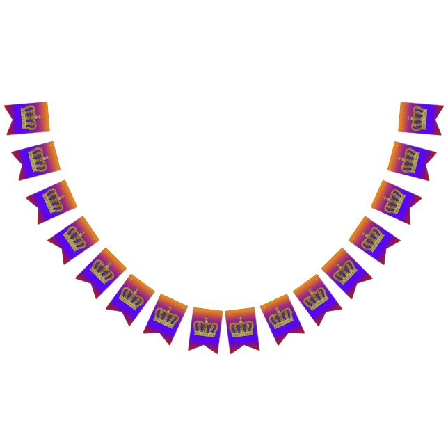 Bandeirinha Ouro Coroa - luxo Real 4 (Todos)