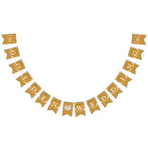 Bandeirinha Ouro de casamento, 50º aniversário de fotos