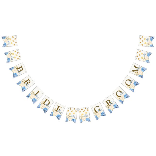 Bandeirinha Ouro Festa de casamento de Boas-vindas Amarelo Azu (Todos)