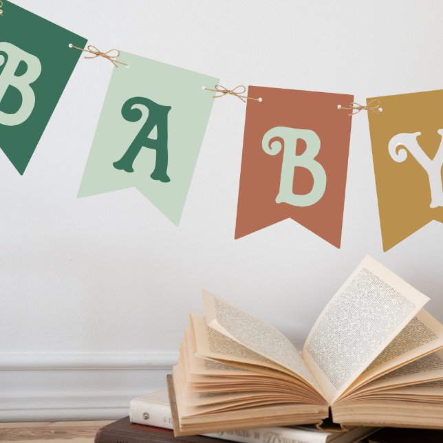Bandeirinha Outono Era Uma Vez um Bebê (Once Upon a Baby Bunting)