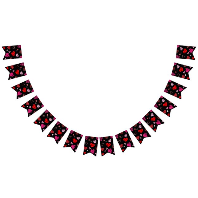 Bandeirinha Padrão de coração (Todos)