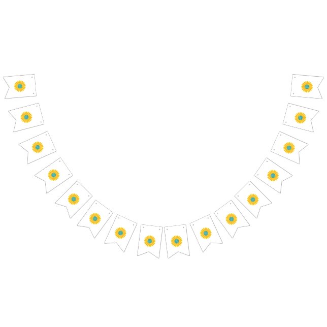Bandeirinha Padrão de girassol | Vibrant Summer Floral Design (Todos)