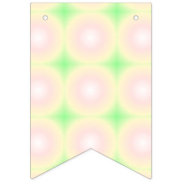 Bandeirinha Padrão de Gradiente Óptico 3D Branco Rosa Verde Pá