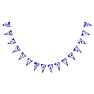 Bandeirinha Padrão de quadrados gradiente