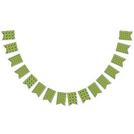 Bandeirinha Padrão elegante em verde e ouro