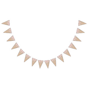 Bandeirinha Padrão floral com flores vibrantes vermelhas, maci