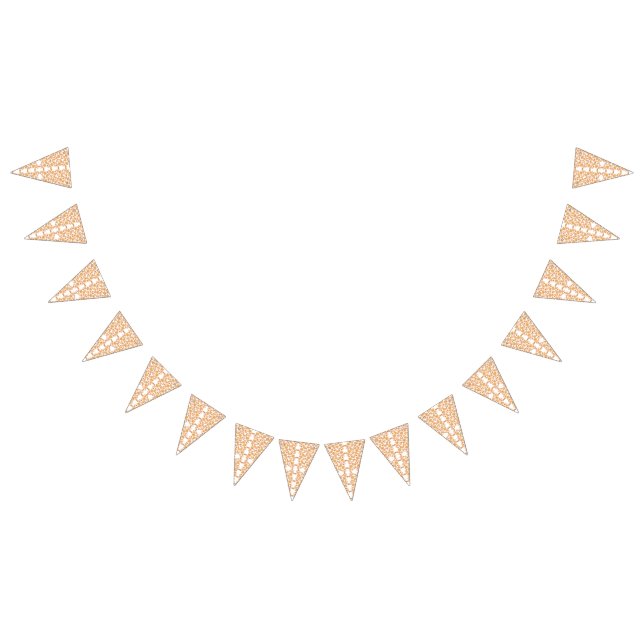 Bandeirinha Padrão floral simétrico com mosca laranja (Todos)