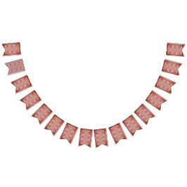 Bandeirinha Padrão rosa e púrpura