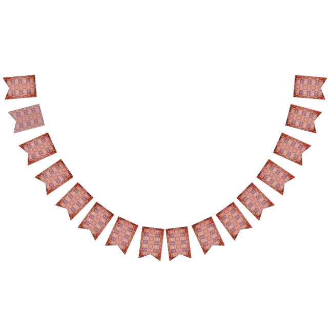 Bandeirinha Padrão rosa e púrpura (Todos)