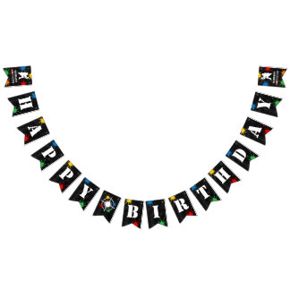 Bandeirinha Paintball Kids Feliz Aniversário