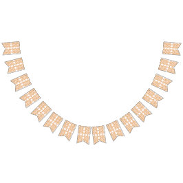 Bandeirinha Papel de parede, cor de laranja e branco, com desi