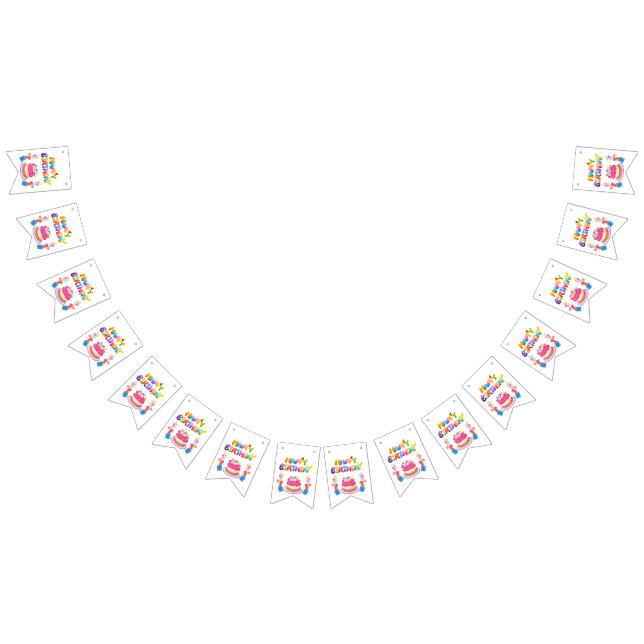 Bandeirinha Parabéns, Confetti Bunting Banner (Todos)