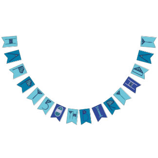 Bandeirinha Parabéns de aniversário de 50 anos