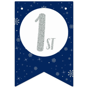 Bandeirinha Parabéns de aniversário - primeiro aniversario