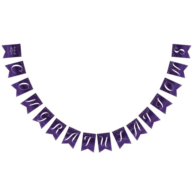 Bandeirinha Parabéns de casamento noturnos estrelados (Todos)