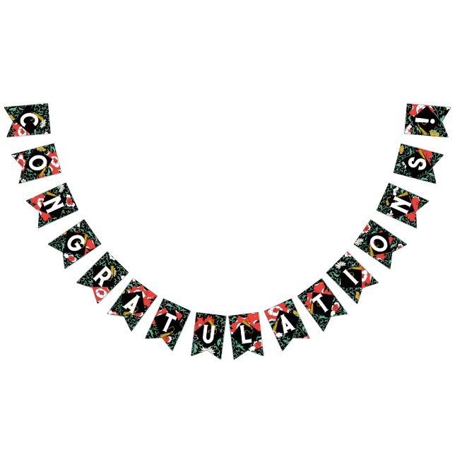 Bandeirinha Parabéns de festa de formatura (Todos)