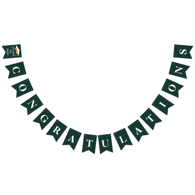 Bandeirinha Parabéns de Graduação 2025 Formando Verde (Todos)