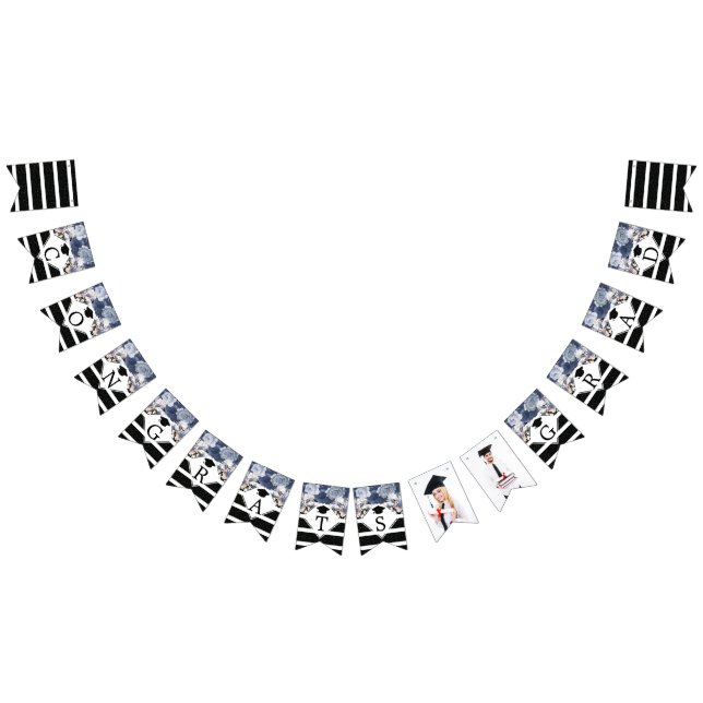 Bandeirinha Parabéns Dourados de luxo Formando fotografia (Todos)