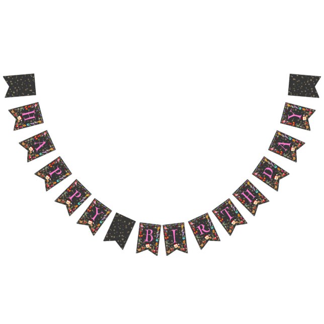 Bandeirinha Parabéns Feliz Aniversário Banner de Bunting Kids  (Todos)