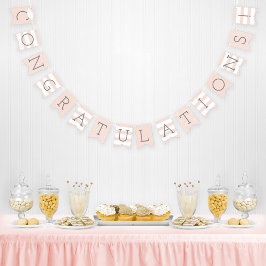 Bandeirinha Parabéns Formando Blush Pink Party