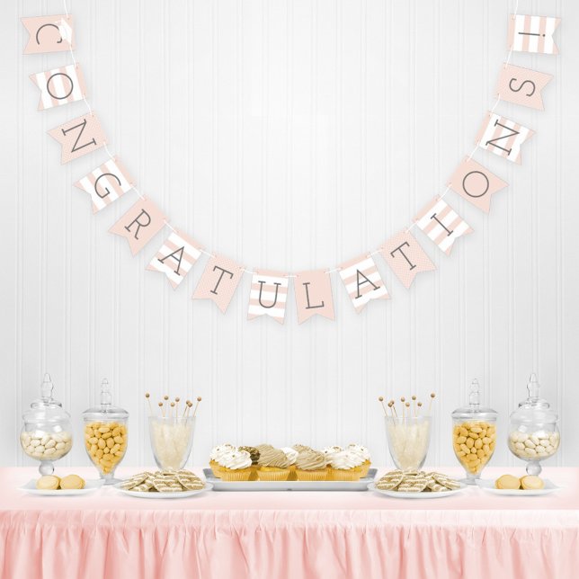 Bandeirinha Parabéns Formando Blush Pink Party (Criador carregado)