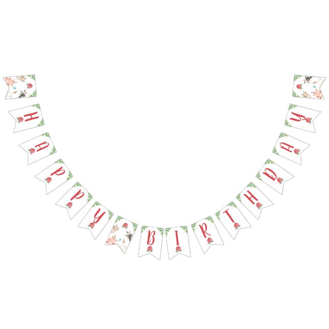 Bandeirinha Parabéns para os animais de criação (Todos)