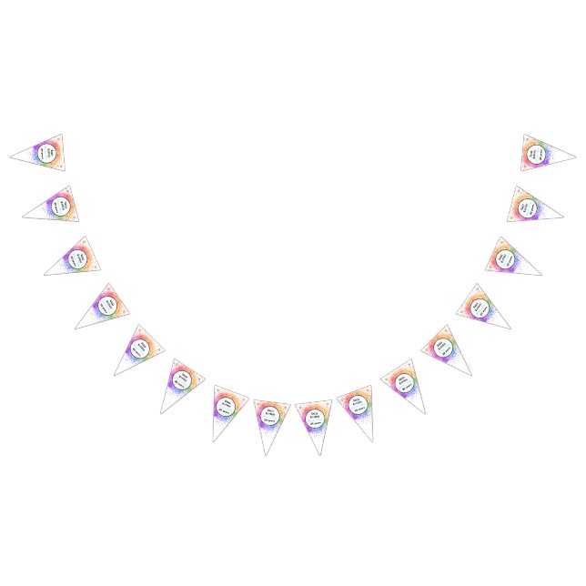 Bandeirinha Parabéns Pastel Banner - HAMbyWG (Todos)