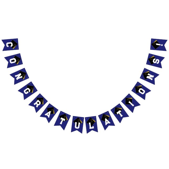 Bandeirinha Parabéns pela Formatura Azul (Todos)