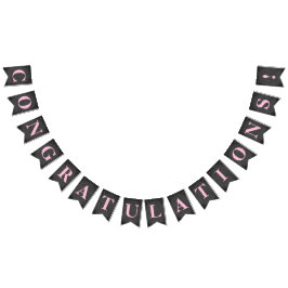 Bandeirinha Parabéns personalizáveis! Chalkboard Simulado