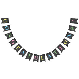 Bandeirinha PARABÉNS personalizáveis! Quadro Simulado