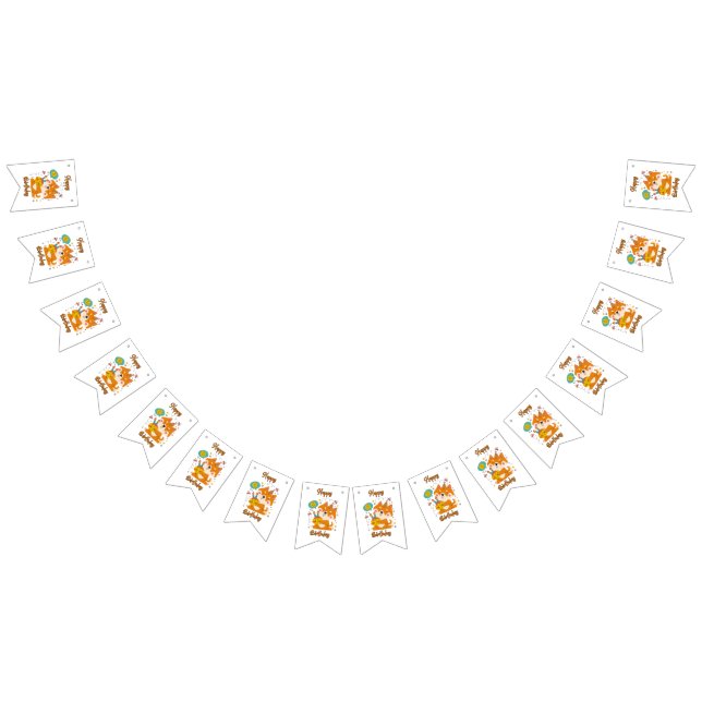 Bandeirinha Parabéns Shiba Inu Bunting Banner (Todos)