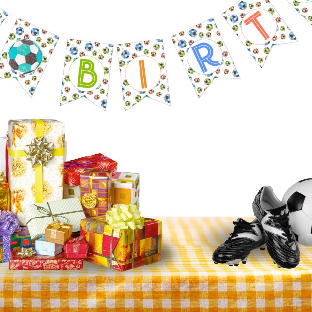 Bandeirinha Parabéns, Soccer Balls Banner (Criador carregado)