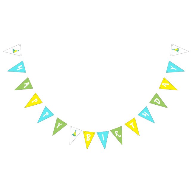 Bandeirinha Parceiro de bolinhas Feliz Celebração de Aniversár (Todos)