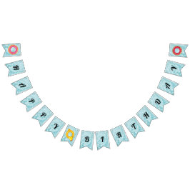 Bandeirinha Parceiro de piscina Feliz Aniversário