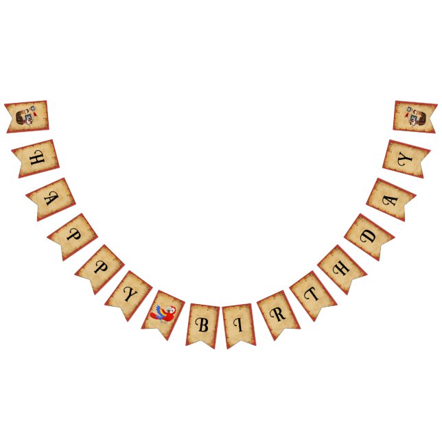 Bandeirinha Parceiro Pirata Feliz Aniversário (Todos)