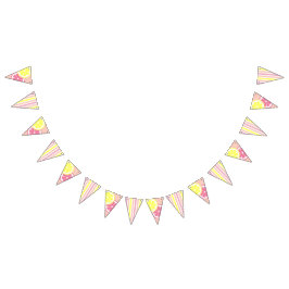 Bandeirinha Partido, amarelo e rosa cor-de-rosa da limonada