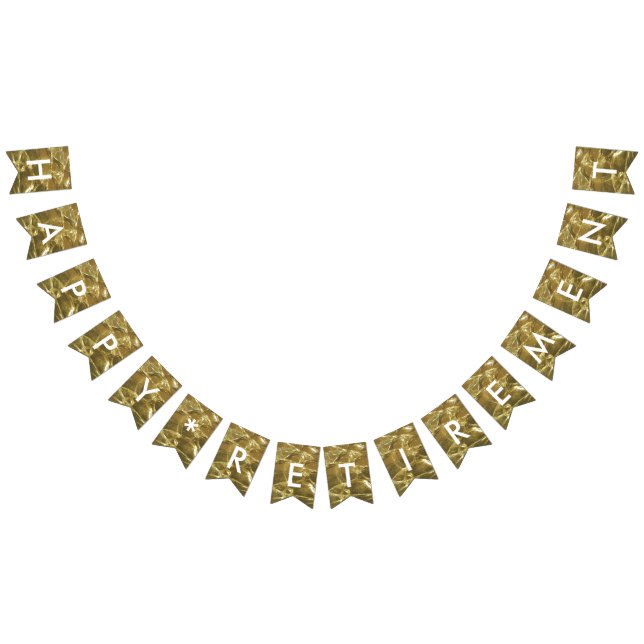 Bandeirinha Partido branco Dourado do brilho da aposentadoria (Todos)