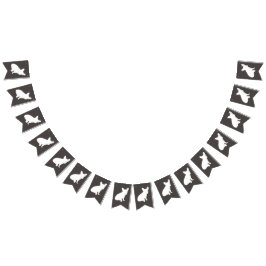 Bandeirinha Partido da Silhouette do Bulldog Francês