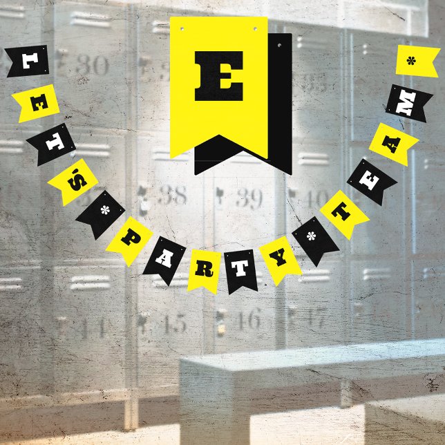 Bandeirinha Partido Personalizado/Preto Amarelo ou Evento de T (Criador carregado)